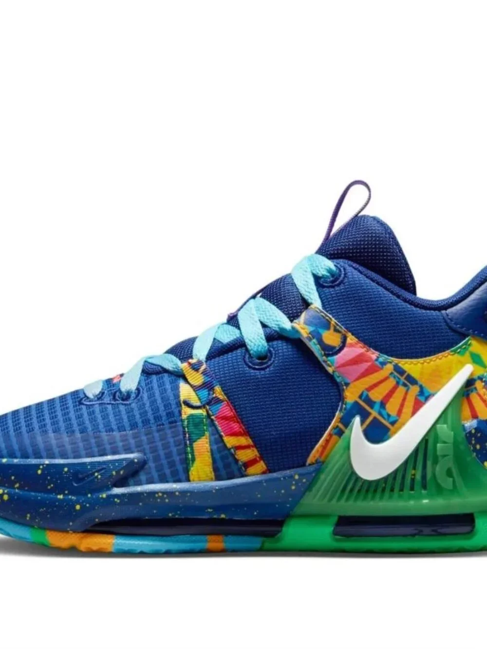 Nike Lebron Witness 7 Mid Kaleidoscope Kids 6.5Y High Top Lace Up Sneakers Color
